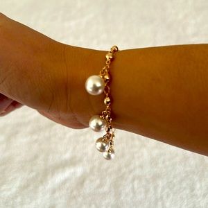 Gold Plated Pearl Bracelet